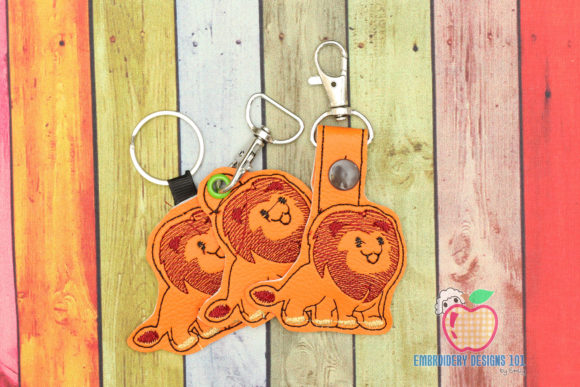 Cute Cartoon Lion in the Hoop Keyfob Review for Sweatshirt Embroidery