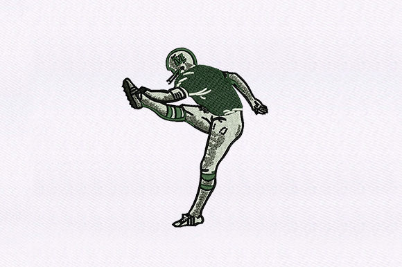 Energetic Football Player – Design Review for Branded Merch