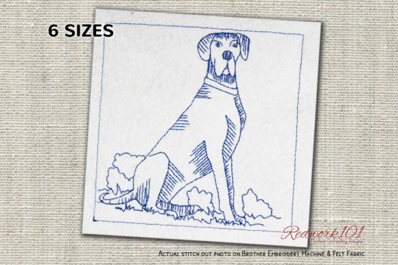 Great Dane Redwork: Design Review for Handmade Sellers