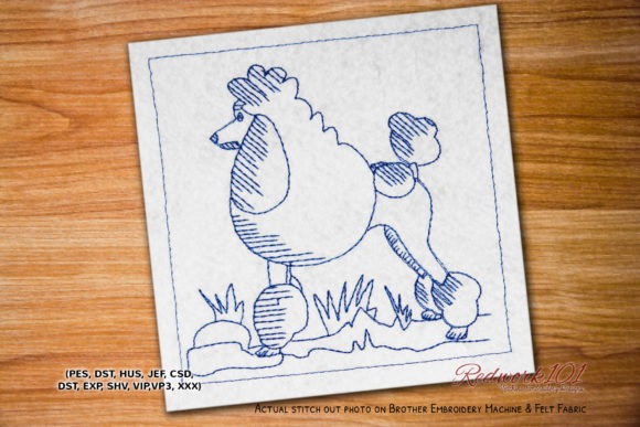 Poodle Dog Embroidery Design Review for Boutique Apparel