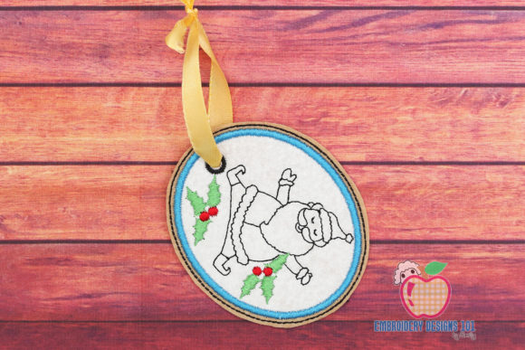 Santa Dancing Ornament: A Craft Fair Embroidery Review