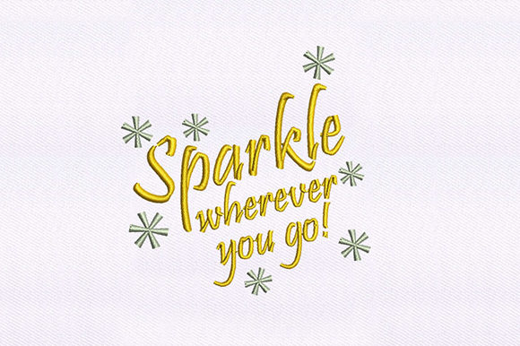 Sparkling Quote Design: A Craft Fair Embroidery Review