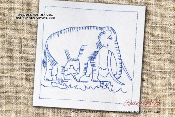 Straight-tusked Elephant Embroidery Review for Holiday Product Lines